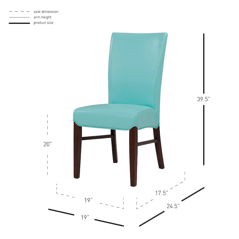 Set di 2 sedie da pranzo in pelle rigenerata
