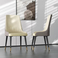 2 sedie da pranzo contemporanee in pelle - 18x19.7x32.3 pollici