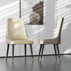 2 sedie da pranzo contemporanee in pelle - 18x19.7x32.3 pollici