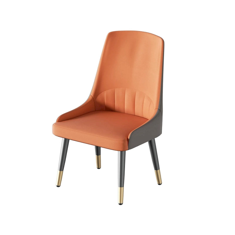 2 sedie da pranzo contemporanee in pelle - 18x19.7x32.3 pollici