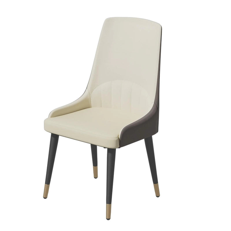 2 sedie da pranzo contemporanee in pelle - 18x19.7x32.3 pollici