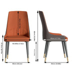 2 sedie da pranzo contemporanee in pelle - 18x19.7x32.3 pollici