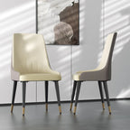 2 sedie da pranzo contemporanee in pelle - 18x19.7x32.3 pollici