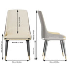 2 sedie da pranzo contemporanee in pelle - 18x19.7x32.3 pollici
