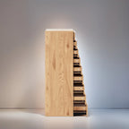 Cassettiera stretta in legno a 9 cassetti con guide scorrevoli e ripiano superiore