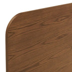 Letto a piattaforma Queen Mid-Century Modern con venature del legno
