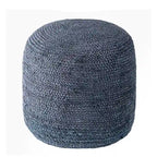 Pouf rotondo in iuta intrecciata massiccia