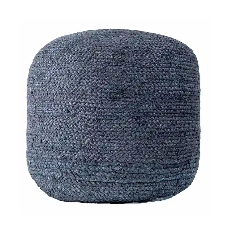 Pouf rotondo in iuta intrecciata massiccia
