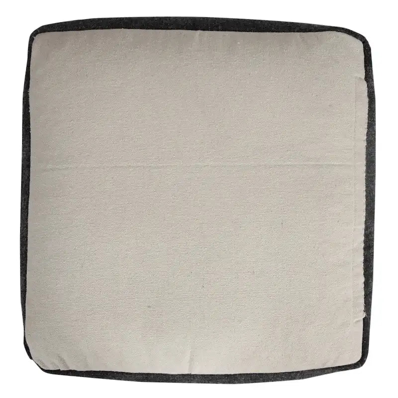 Pouf rotondo nero da 18 pollici 100% cotone