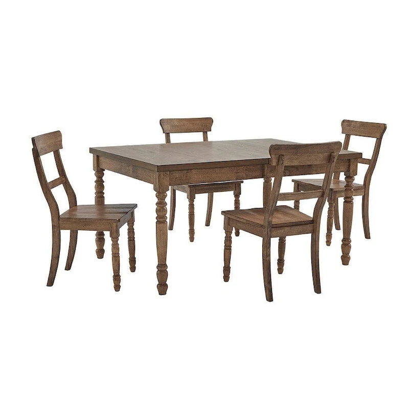 Sedia da pranzo con schienale a pioli (Set di 2)