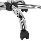 Sedia da ufficio regolabile in similpelle con base cromata