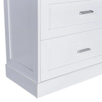 Mobile colonna da bagno alto, Armadietto con due ante e cassetti, Ripiano regolabile, Pannello in MDF, Bianco